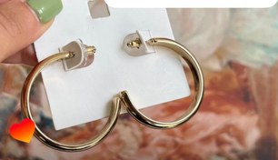 تصویر گوشواره حلقه ای ساده برند Iam 