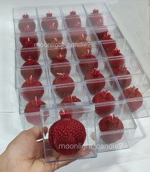 تصویر شمع انار جدید moonlight داخل پلکسی سایز ۸ سانت برای شب یلدا 