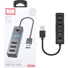 تصویر هاب 4 پورت USB3.0 ـ Earldom مدل HUB07 – مشکی 