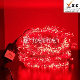 تصویر ریسه سوزنی 100 متری هزار لامپ led قرمز 24 ولت ضد آب 