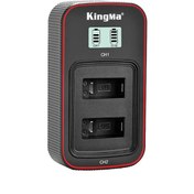 تصویر شارژر دوتایی باتری گوپرو MAX برند Kingma (به همراه کابل شارژ و آداپتور) 