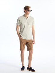 تصویر Standart Kalıp Gabardin Erkek Şort 