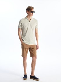 تصویر Standart Kalıp Gabardin Erkek Şort 