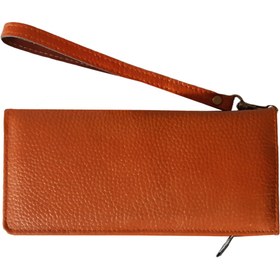 تصویر کیف پول و مدارک و موبایل دستی چرم طبیعی کد ۵۱۰ - مشکی Natural leather wallet, documents and mobile phone code 510