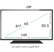 تصویر محافظ صفحه تلویزیون 65 اینچ تایوانی ضخامت 2.5 میل 