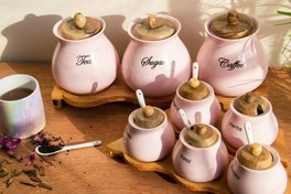 تصویر پاسماوری سرامیکی درب بامبو - صورتی 