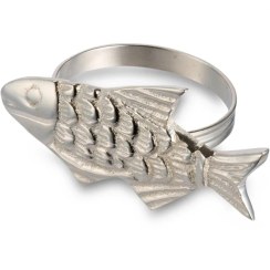 تصویر حلقه دستمال کاراجا مدل Fish بسته 6 عددی 