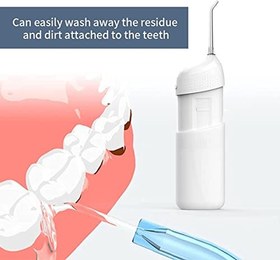 تصویر MOTONO Water Flosser، شستشوی دهان مسافرتی، پاک کننده شارژی دندان، فلوسر قابل حمل برای تمیز کردن دندان های عمیق و بریس، شارژی و فشرده برای مطب های خانگی و مسافرتی (سفید) - ارسال 20 روز کاری 