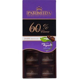 تصویر شکلات تابلت تلخ 60 درصد پارمیدا 80g 