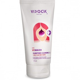 تصویر ژل شستشوی پوست چرب و مختلط مدل Viwash حجم 175 میلی لیتر ویدک Vidock Viwash Purifying Cleaning Gel 175 ml