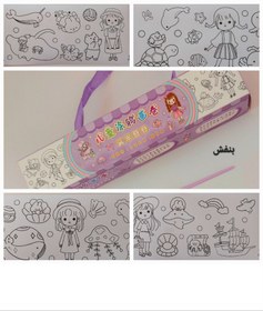 تصویر پک رنگ آمیزی رولی طرح دختر 