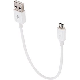 تصویر کابل شارژ کوتاه اصلی میکرو‌یو‌اس‌بی سامسونگ Samsung Micro usb 20CM 