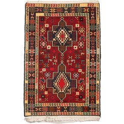 تصویر گلیم دستبافت یک و نیم متری مدل ورنی کد 40201207 