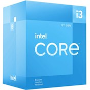 تصویر پردازنده کامپیوتر اینتل مدل Core i3-12100F Alder Lake Box Intel Core i3-12100F Alder Lake Box Computer Processor