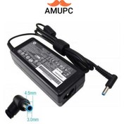 تصویر آداپتور استوک اورجینال HP سر آبی | 65 وات 