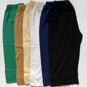 تصویر شلوارک زنانه تک رنگ نخ پنبه 