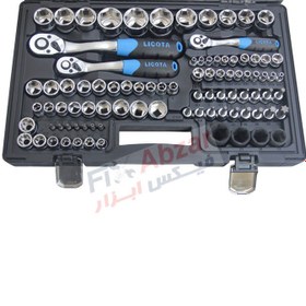 تصویر مجموعه 120 عدد آچار بکس لیکوتا مدل ALK-8006F Socket Set Licota Model ALK-8006F