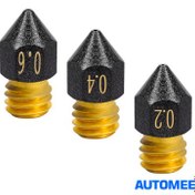 تصویر نازل اکسترودر پرینتر سه بعدی روکش تفلون Teflon coated MK8 nozzle برای قطر فیلامنت 1.75 