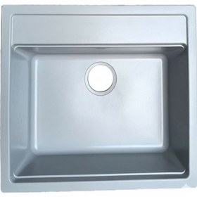 تصویر سینک ظرفشویی گرانیتی لوتوس توکار تک لگن سایز ۵۰ در ۴۵ طوسی 