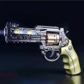 تصویر تفنگ بازی مدل هفت تیر موزیکال پرژکتوری Projection musical revolver model toy gun