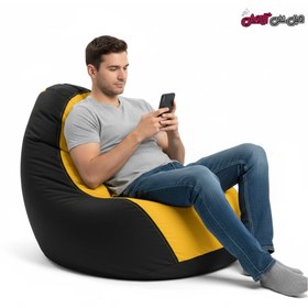 تصویر مبل شنی چرم دورنگ کد 33063