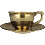 تصویر فنجان برنجی طرح‌دار 