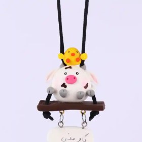 تصویر آویز ماشین طرح گاو منی 