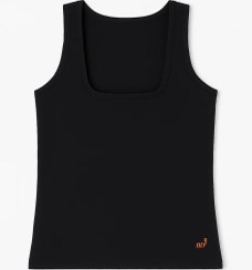 تصویر زیرپوش رکابی مردانه یقه خشتی فانریپ مشکی | نیکوتن پوش 