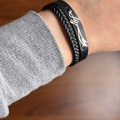 تصویر دستبند چرم ذوالفقار امیرالمؤمنین 