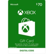 تصویر گیفت کارت 70 دلاری ایکس باکس (آمریکا) Xbox 70$ Gift card (US)