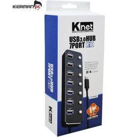 تصویر هاب 7 پورت USB0.3 کی نت مدل K-net H10 هاب USB 3.0 هفت پورت دی-لینک مدل DUB-1370