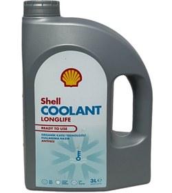 تصویر ضدیخ قرمز خنک کننده LONGLIFE 4 فصل ضدیت 3 1 لیتری شل اورحینال Shell 