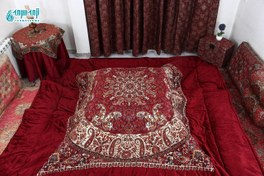 تصویر لحاف کرسی سنتی ترمه مدل شاه پسند کد Shzrsh-1007 traditional cashmere-chair quilt-shah pasand-model code-shzrsh-1007