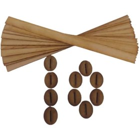 تصویر فتیله چوبی شمع بسته 10 عددی رایحه دار - چوبی