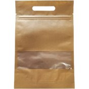 تصویر پاکت زیپ دار کرافت پنجره دار ۱۵*۱۰ بسته ۲۰ عددی 