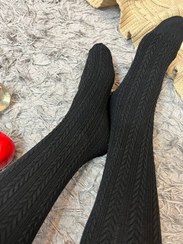 تصویر جوراب بالازانوی طرح گندمی پنتی اصلی 