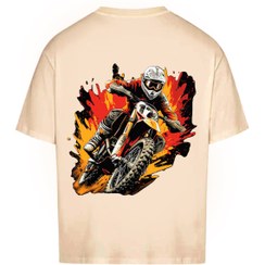 تصویر تیشرت کرم پوش کد اورسایز با طرح متور تیشرت کرم پوش کد اورسایز با طرح متور