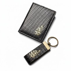 تصویر نیم ست چرم گاوی با پلاک خوشا جانی که جانانش تو باشی کد 1035 