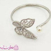 تصویر دستبند پروانه نقره ای مدل YSX 