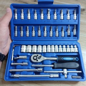 تصویر جعبه بکس ۴۶ عددی درایو ۱/۴ جنس سنگین کریتور مدل CRST46 46pcs-socket-tools-set-boss