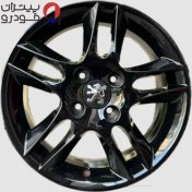 تصویر رینگ اسپرت سایز 14 پنج پر دوشاخ کد ال زد مشکی نیریز Original wheel size 14"(4×108) Black LZ 207 MC Neyriz