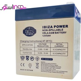 تصویر باتری خشک 12 ولت 5 آمپر IBIZA POWER 12V-5A 12V 5A BATTERY