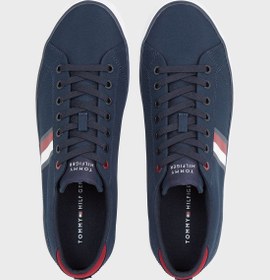 تصویر کفش‌ ورزشی کژوال راه‌راه با لبه کوتاه برند Tommy Hilfiger Casual Stripe Low Top Sneakers