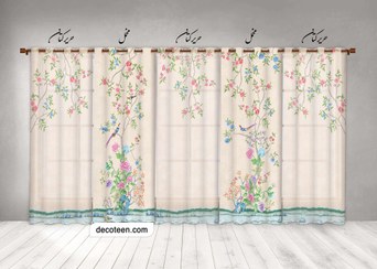 تصویر مجموعه ۵ عددی پرده های باغ راز دکوتین کد SG-A 