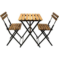 تصویر میز و صندلی سفری تاشو مدل D25504 مجموعه ۳ عددی 