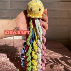 تصویر عروسک رنگی اختاپوس بافتنی هش پا 8 هدیه 