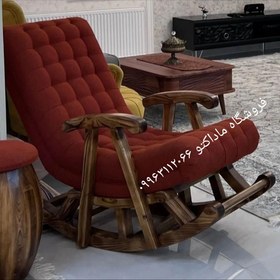 تصویر صندلی راک رنگ پارچه و چوب ب دلخواه مشتری 