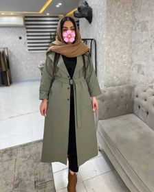 تصویر بارانی کتان زارا - شیک ، بادوام و خاص برای روزهای بارانی - سبزپسته ای / سایزدو 