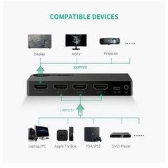 تصویر سوئیچ 1 به 3 HDMI یوگرین مدل 40234 