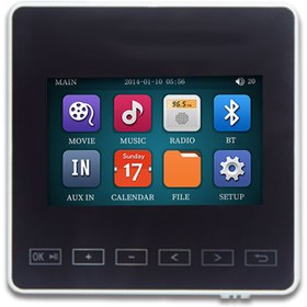 تصویر تاچ پنل صوتی (آمپلی فایر دیواری) دو کانال مدل JX802 Audio Toch Panel JX802